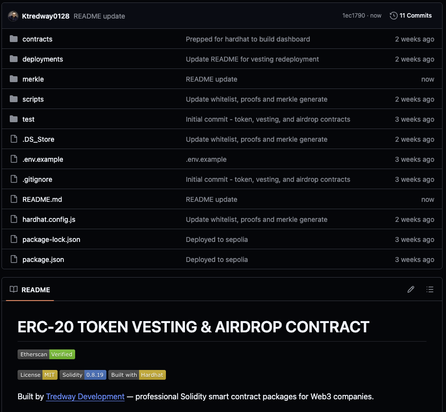 ERC-20 Vesting & Airdrop
